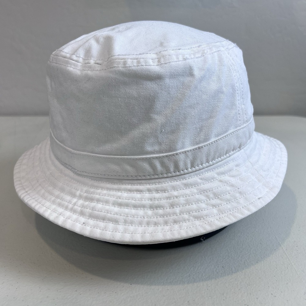 Adidas Trefoil Bucket Hat‎ White w/ Red, White, Blue Logo One Size - Picture 5 of 10